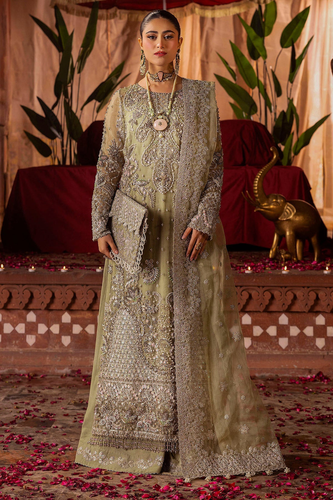 Motifz | Bridal Couture | 0016-MEERAZ EMBROIDERED ORGANZA STITCHED - Ladies Clothes -  Libasekhas