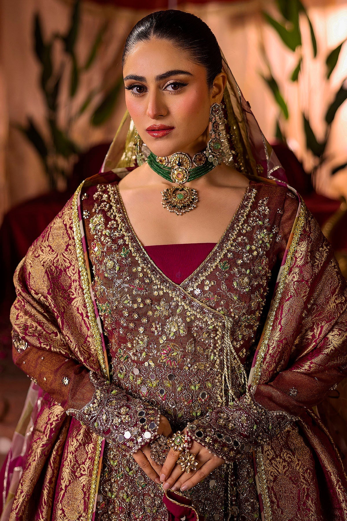 Motifz | Bridal Couture | 0020-NAURATAN EMBROIDERED MESSORI STITCHED - Ladies Clothes -  Libasekhas
