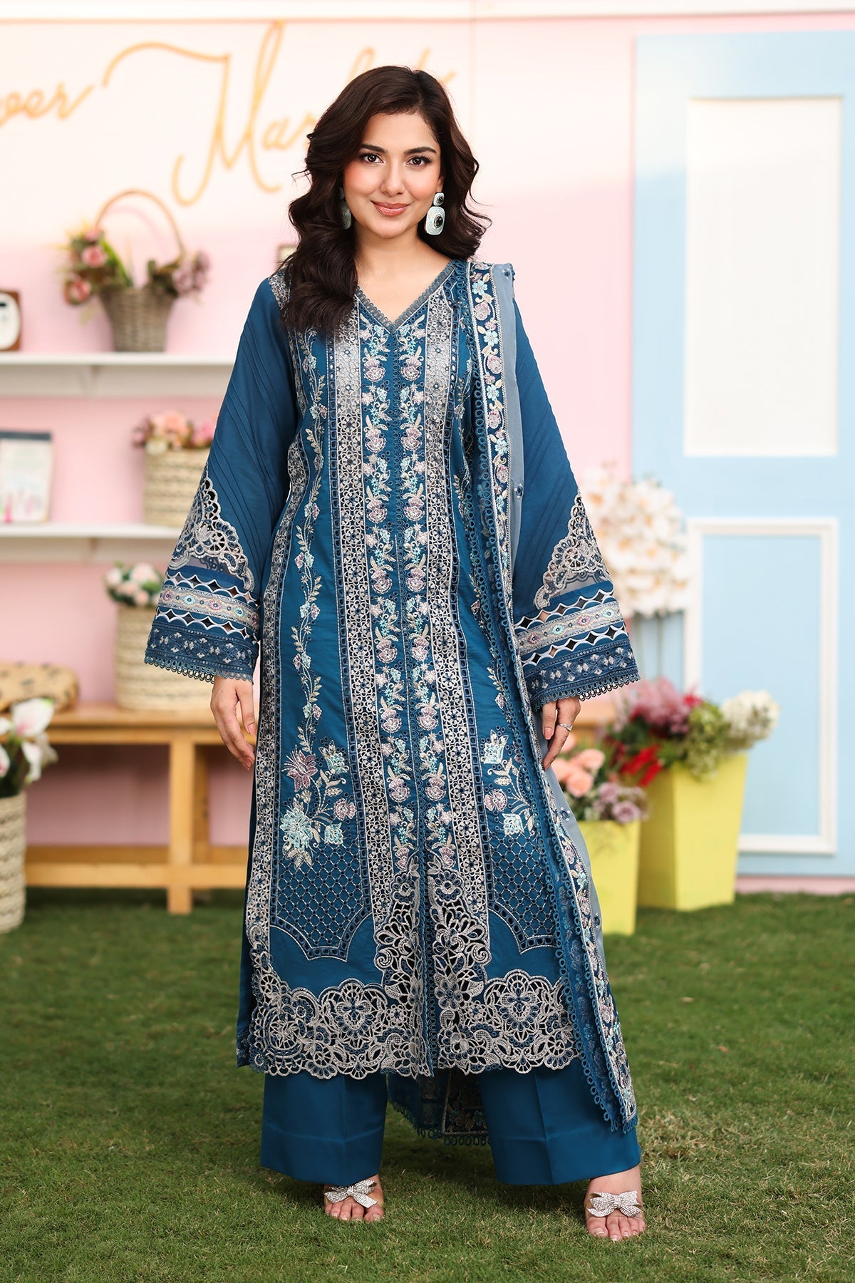 Imrozia Premium | Hayam Luxury Lawn 25 | SL 87 SAHAR - by - Libasekhas UK - Registered Vendor of : Imrozia Premium - 100% Original Designer Dresss