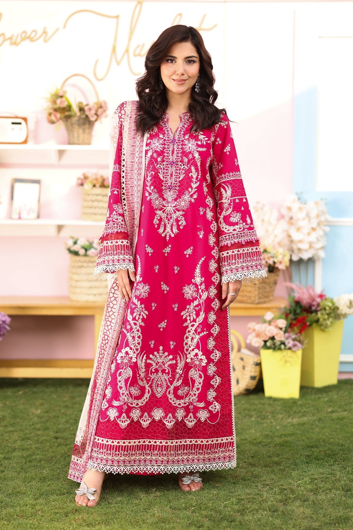 Imrozia Premium | Hayam Luxury Lawn 25 | SL 90 BASMA - by - Libasekhas UK - Registered Vendor of : Imrozia Premium - 100% Original Designer Dresss