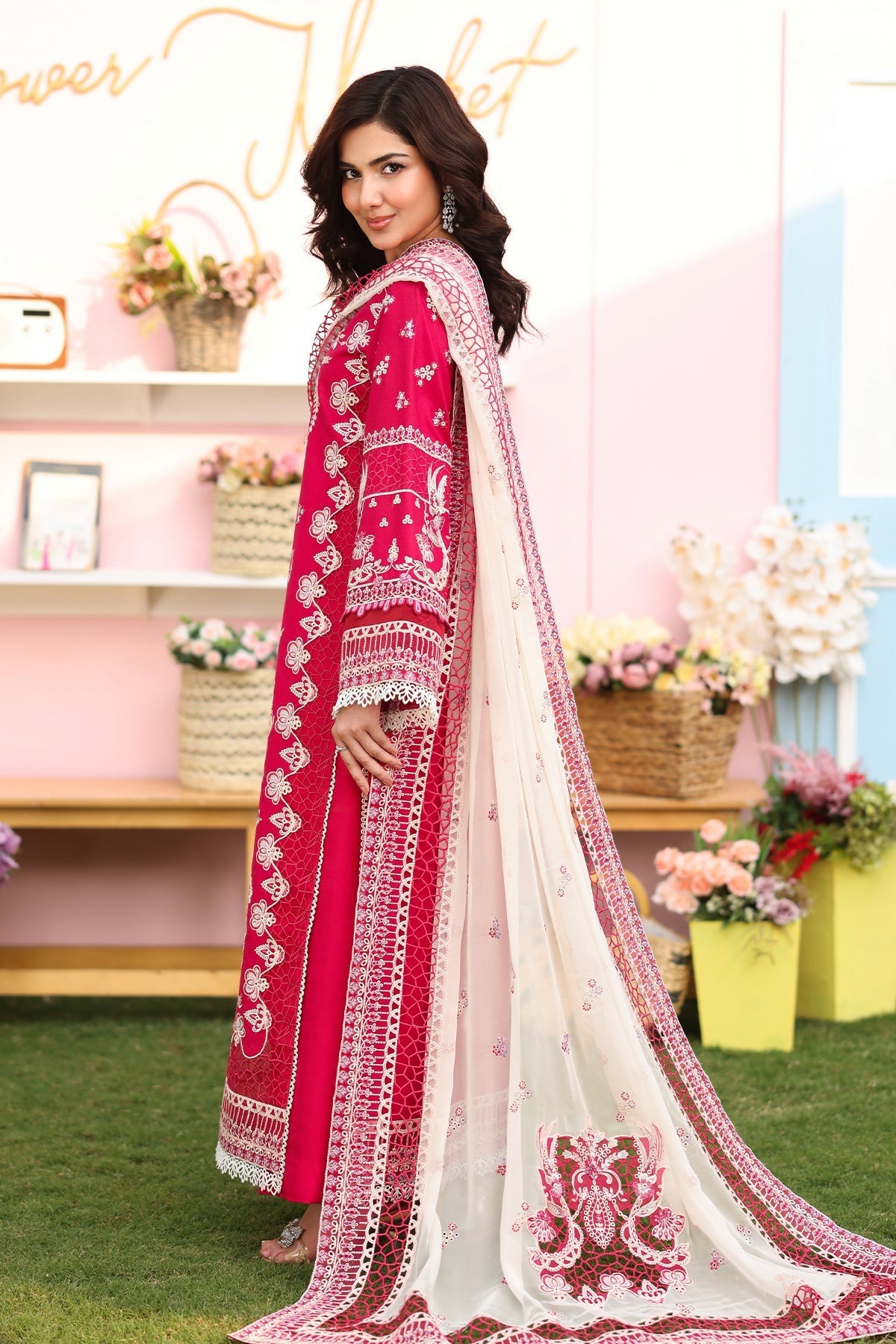 Imrozia Premium | Hayam Luxury Lawn 25 | SL 90 BASMA - by - Libasekhas UK - Registered Vendor of : Imrozia Premium - 100% Original Designer Dresss