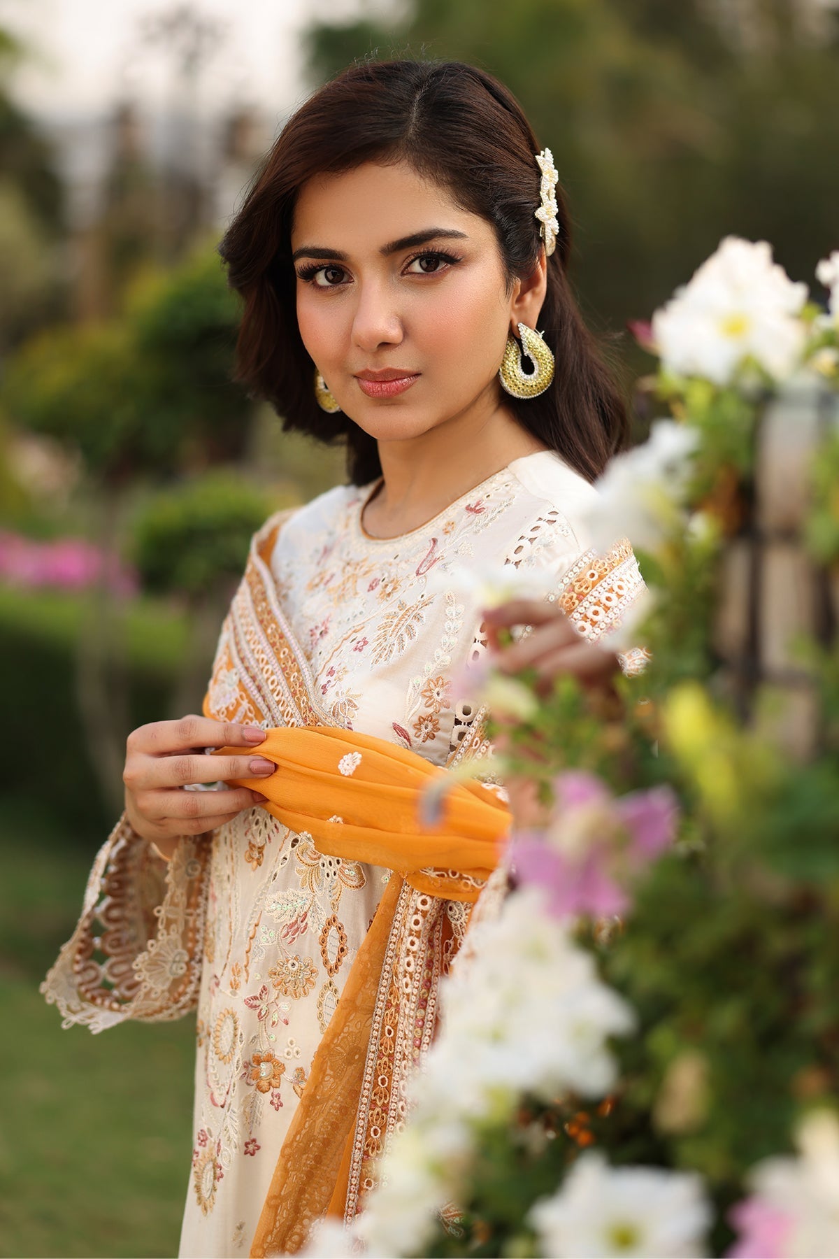Imrozia Premium | Hayam Luxury Lawn 25 | SL 91 LULU - by - Libasekhas UK - Registered Vendor of : Imrozia Premium - 100% Original Designer Dresss