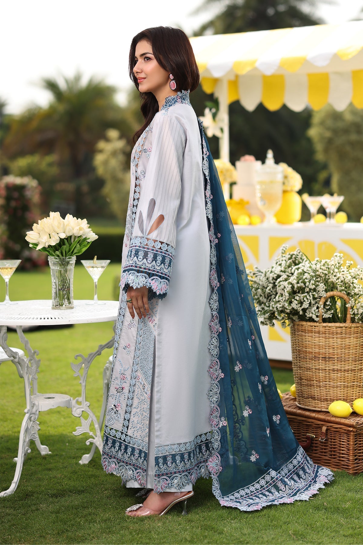 Imrozia Premium | Hayam Luxury Lawn 25 | SL 96 MUNIRA - by - Libasekhas UK - Registered Vendor of : Imrozia Premium - 100% Original Designer Dresss