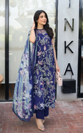 Asifa and Nabeel | Summer Lawn 26 | Scarlet Blue (SL26-04) - by Libasekhas UK - Registered Vendor of : Asifa and Nabeel - 100% Original Designer Dress