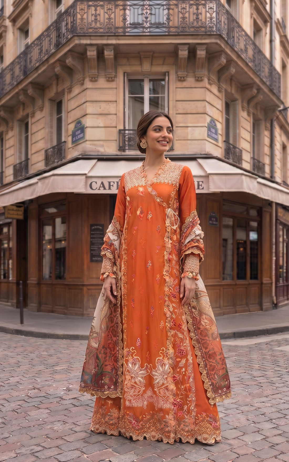 Asifa and Nabeel | Summer Lawn 26 | Coral Fusion (SL26-06) - by Libasekhas UK - Registered Vendor of : Asifa and Nabeel - 100% Original Designer Dress