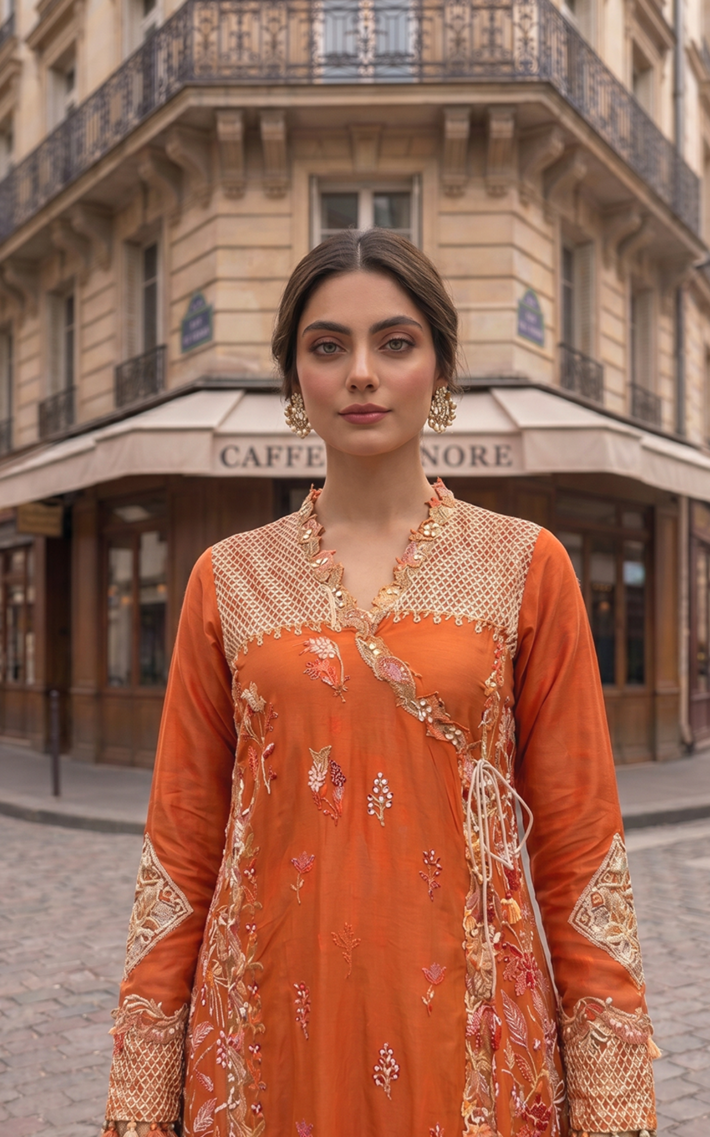 Asifa and Nabeel | Summer Lawn 26 | Coral Fusion (SL26-06) - by Libasekhas UK - Registered Vendor of : Asifa and Nabeel - 100% Original Designer Dress