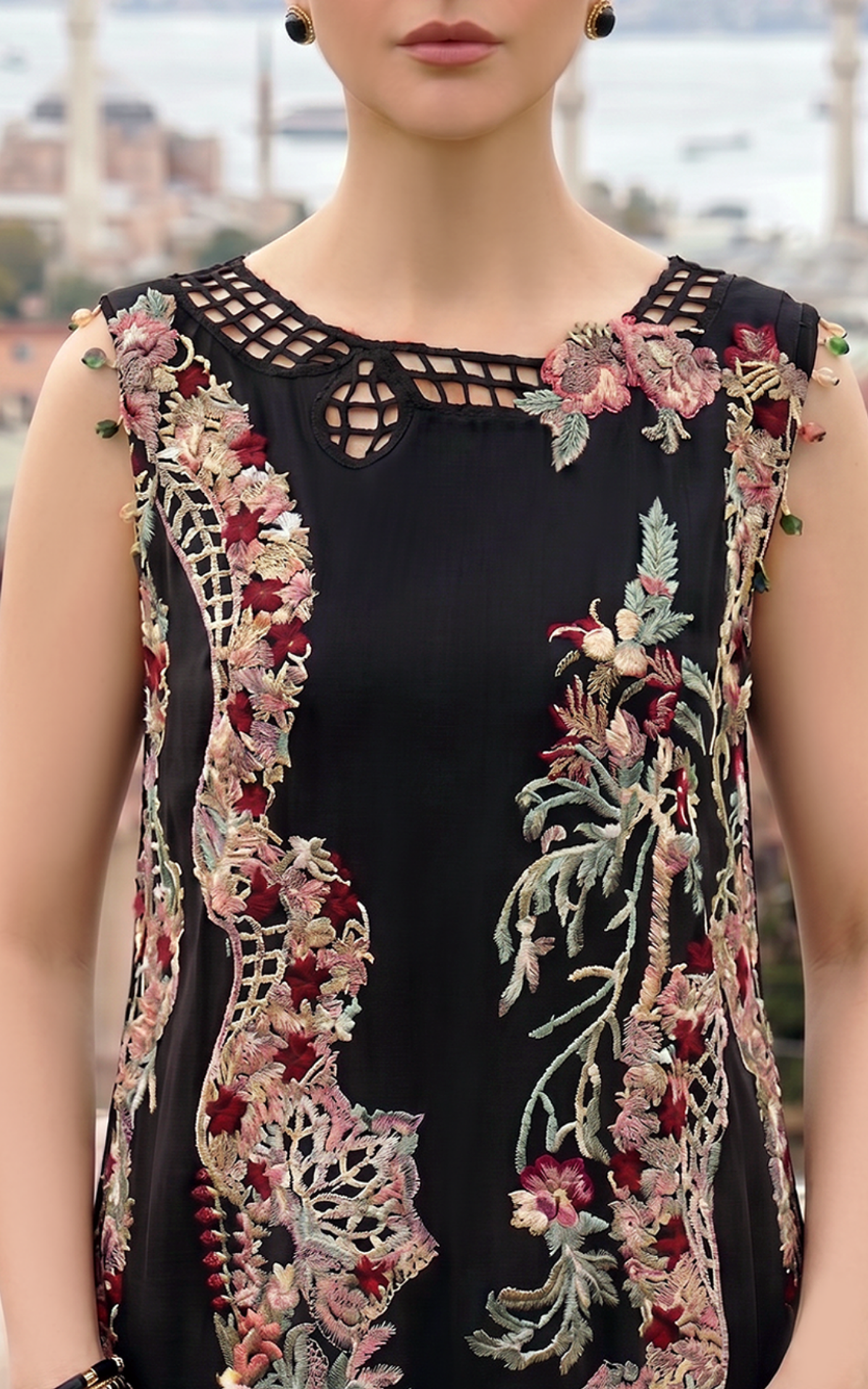 Asifa and Nabeel | Summer Lawn 26 | Smoke Pearl (SL26-08) - by Libasekhas UK - Registered Vendor of : Asifa and Nabeel - 100% Original Designer Dress