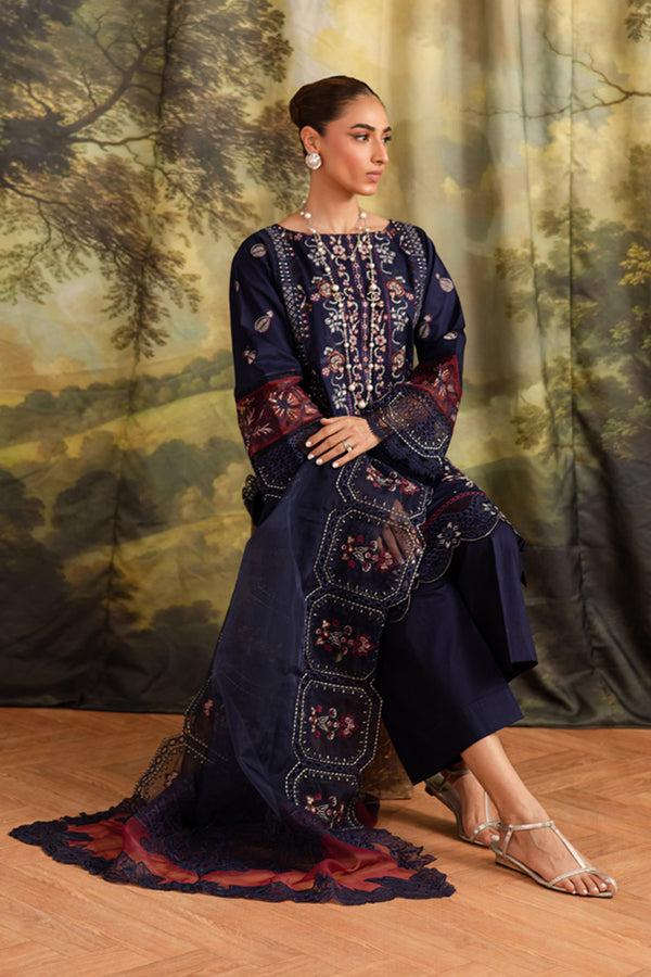 Marjjan | Guzel Lawn | SMC 205-A (Blue) - by Libasekhas UK - Registered Vendor of : Marjjan - 100% Original Designer Dress