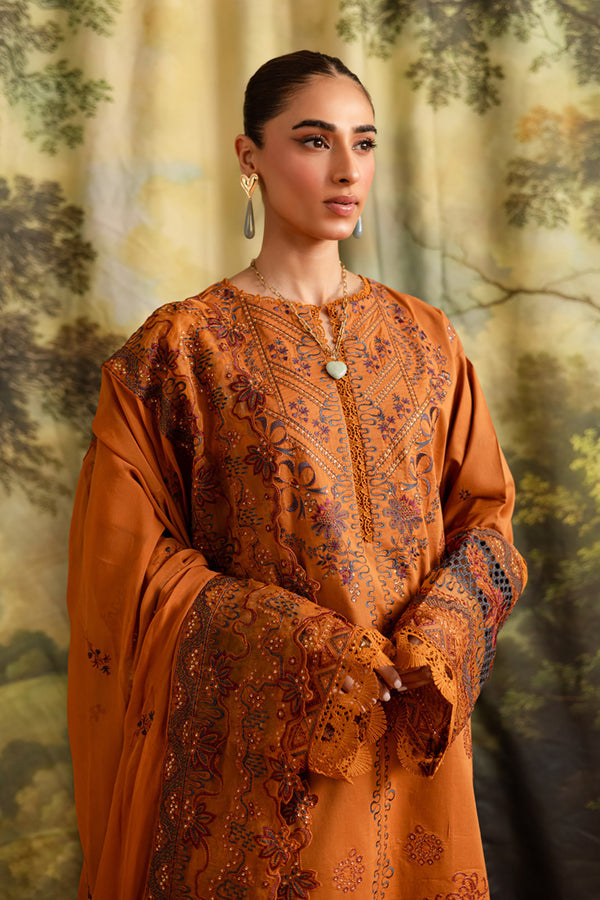 Marjjan | Guzel Lawn | SMC 208-A (Rust) - by Libasekhas UK - Registered Vendor of : Marjjan - 100% Original Designer Dress