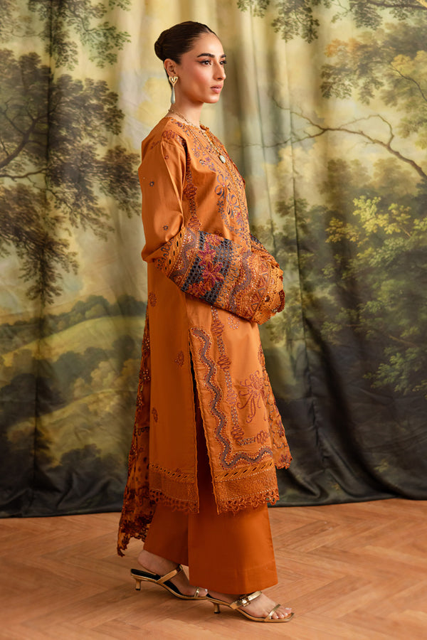 Marjjan | Guzel Lawn | SMC 208-A (Rust) - by Libasekhas UK - Registered Vendor of : Marjjan - 100% Original Designer Dress