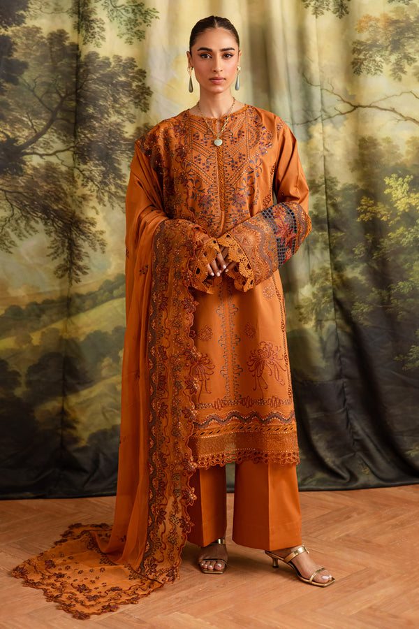Marjjan | Guzel Lawn | SMC 208-A (Rust) - by Libasekhas UK - Registered Vendor of : Marjjan - 100% Original Designer Dress