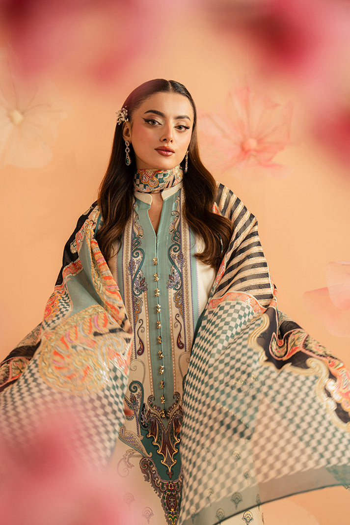 Imrozia Premium | Amelia Printed Silk | SP-150 Verdant Elan - by Libasekhas UK - Registered Vendor of : Imrozia Premium - 100% Original Designer Dress
