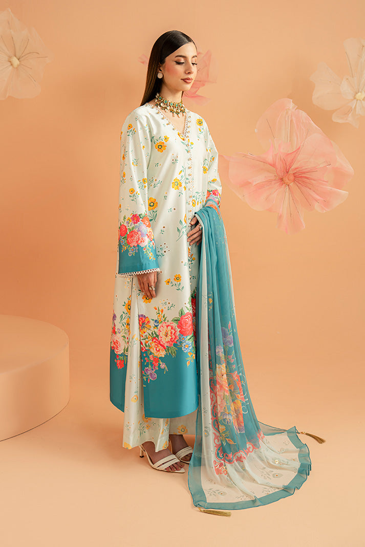 Imrozia Premium | Amelia Printed Silk | SP-151 Flora Serenade - by Libasekhas UK - Registered Vendor of : Imrozia Premium - 100% Original Designer Dress