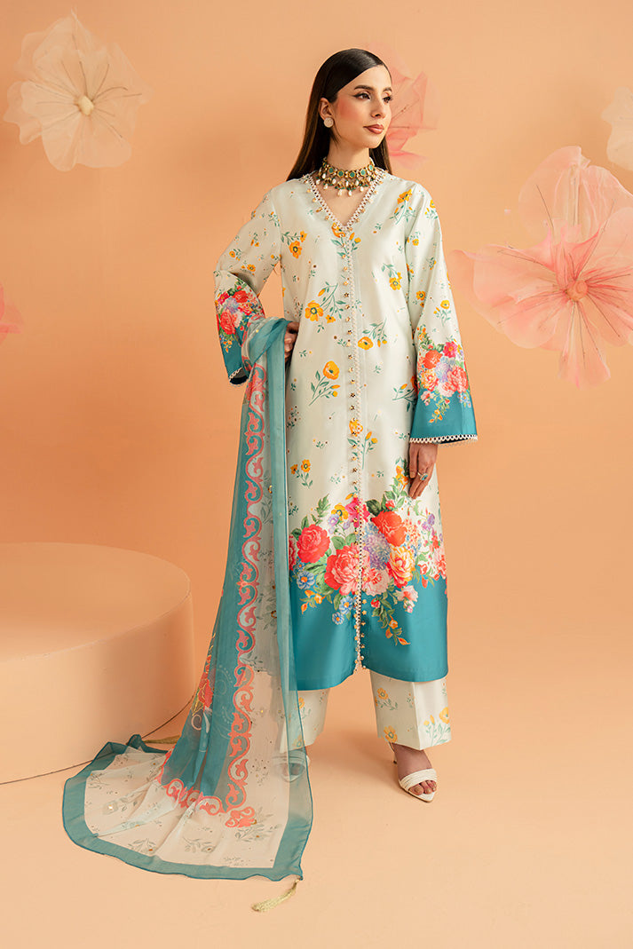 Imrozia Premium | Amelia Printed Silk | SP-151 Flora Serenade - by Libasekhas UK - Registered Vendor of : Imrozia Premium - 100% Original Designer Dress