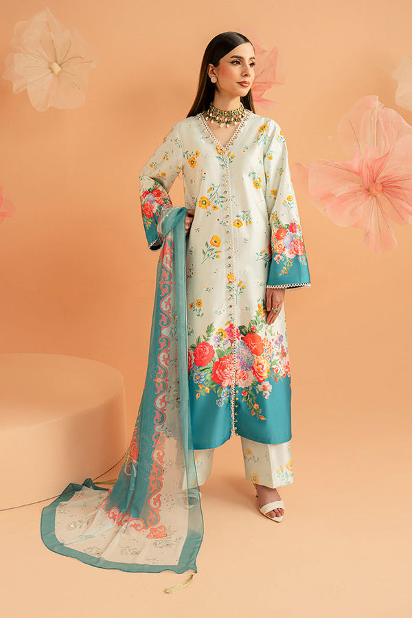 Imrozia Premium | Amelia Printed Silk | SP-151 Flora Serenade - by Libasekhas UK - Registered Vendor of : Imrozia Premium - 100% Original Designer Dress