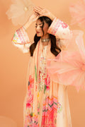 Imrozia Premium | Amelia Printed Silk | SP-152 Peach Etoile - by Libasekhas UK - Registered Vendor of : Imrozia Premium - 100% Original Designer Dress