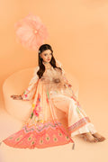 Imrozia Premium | Amelia Printed Silk | SP-152 Peach Etoile - by Libasekhas UK - Registered Vendor of : Imrozia Premium - 100% Original Designer Dress