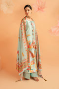 Imrozia Premium | Amelia Printed Silk | SP-155 Mint Mirage - by Libasekhas UK - Registered Vendor of : Imrozia Premium - 100% Original Designer Dress