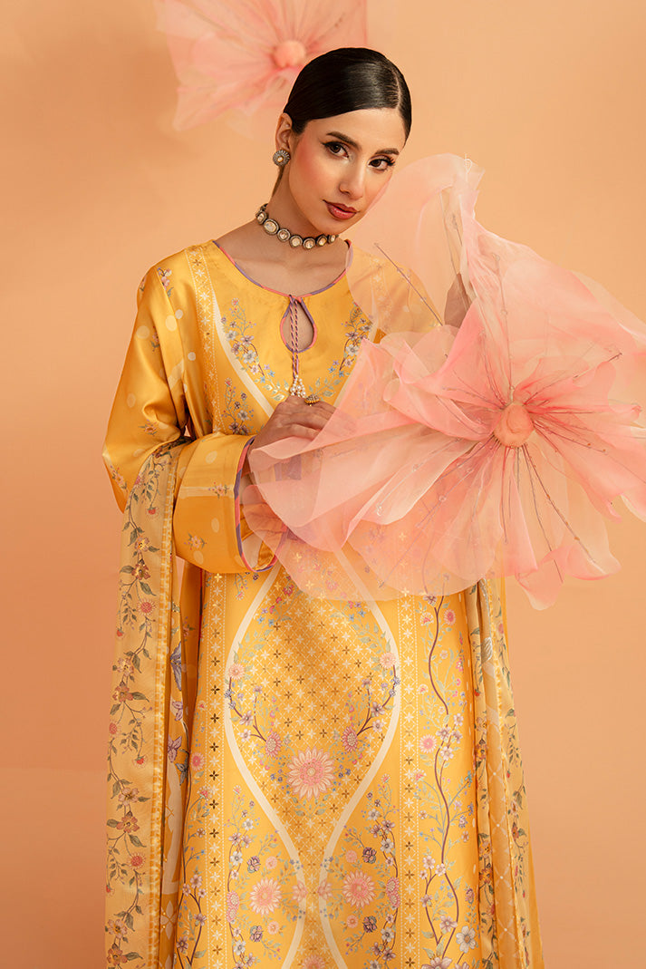 Imrozia Premium | Amelia Printed Silk | SP-156 Sunlit Aura - by Libasekhas UK - Registered Vendor of : Imrozia Premium - 100% Original Designer Dress