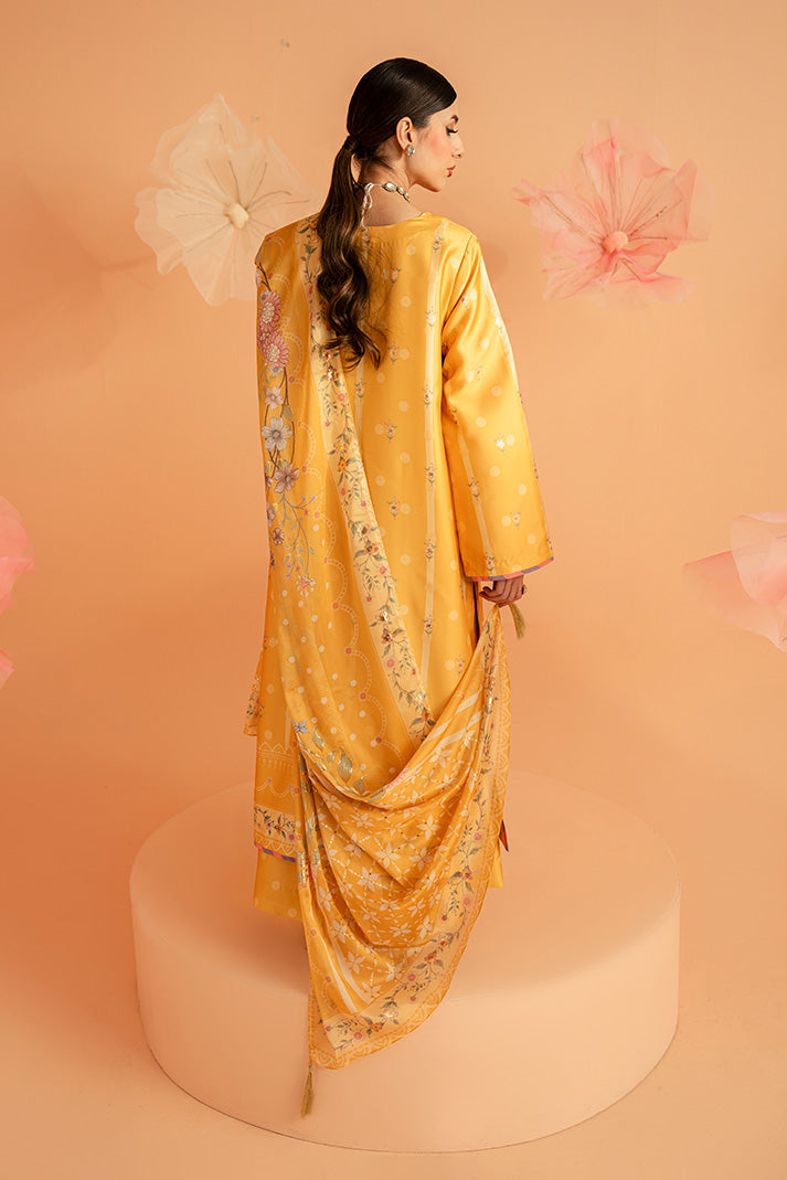 Imrozia Premium | Amelia Printed Silk | SP-156 Sunlit Aura - by Libasekhas UK - Registered Vendor of : Imrozia Premium - 100% Original Designer Dress