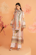 Imrozia Premium | Amelia Printed Silk | SP-157 Lilac Opulence - by Libasekhas UK - Registered Vendor of : Imrozia Premium - 100% Original Designer Dress