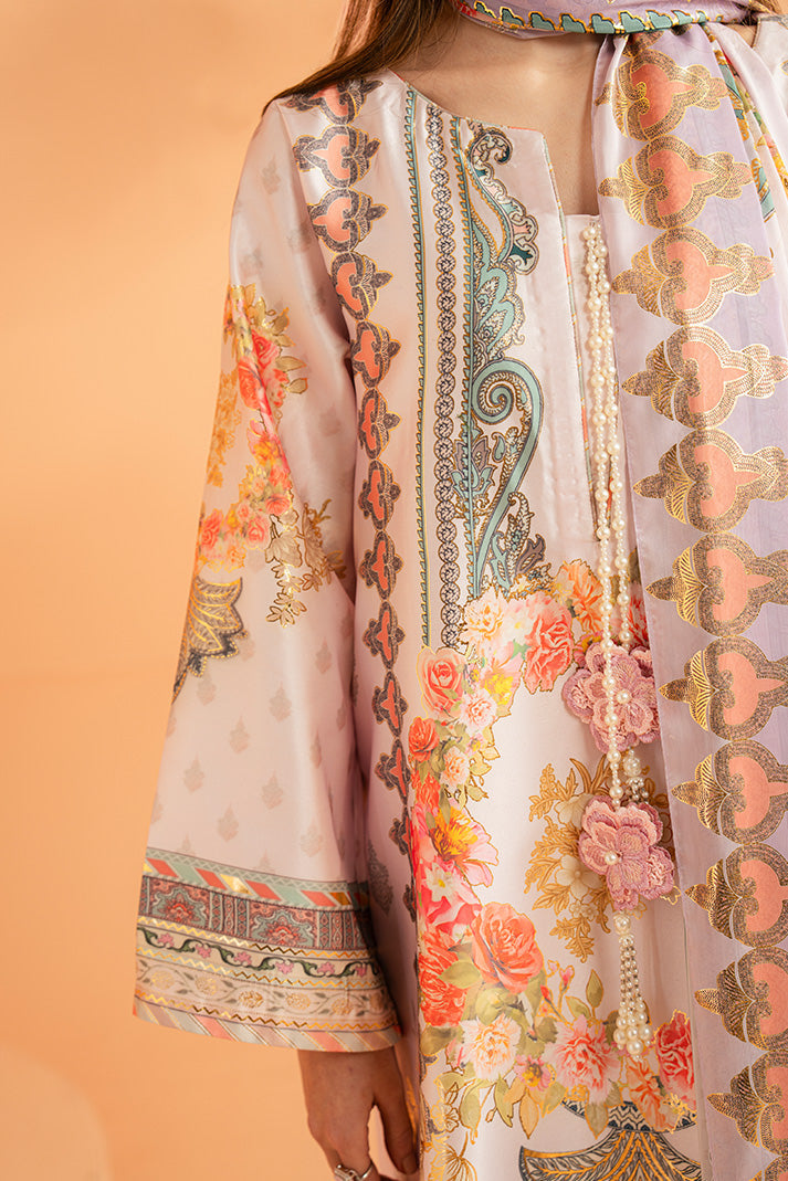 Imrozia Premium | Amelia Printed Silk | SP-157 Lilac Opulence - by Libasekhas UK - Registered Vendor of : Imrozia Premium - 100% Original Designer Dress