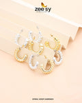 Spiral Hoop Earrings - by - Libasekhas UK - Registered Vendor of : Zeesy - 100% Original Designer Dresss