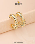 Spiral Hoop Earrings - by - Libasekhas UK - Registered Vendor of : Zeesy - 100% Original Designer Dresss