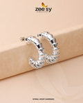 Spiral Hoop Earrings - by - Libasekhas UK - Registered Vendor of : Zeesy - 100% Original Designer Dresss