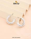 Spiral Hoop Earrings - by - Libasekhas UK - Registered Vendor of : Zeesy - 100% Original Designer Dresss