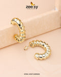 Spiral Hoop Earrings - by - Libasekhas UK - Registered Vendor of : Zeesy - 100% Original Designer Dresss
