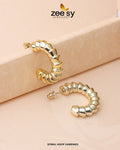 Spiral Hoop Earrings - by - Libasekhas UK - Registered Vendor of : Zeesy - 100% Original Designer Dresss