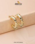 Spiral Hoop Earrings - by - Libasekhas UK - Registered Vendor of : Zeesy - 100% Original Designer Dresss