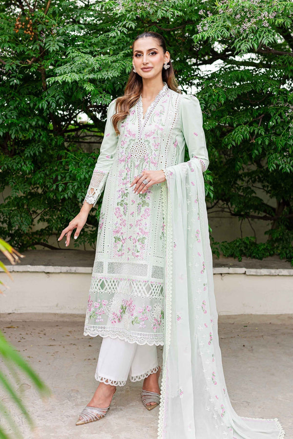 Sable Vogue | Shiree Lawn 24 | Mint Garden - by - Libasekhas UK - Registered Vendor of : Sable Vogue - 100% Original Designer Dresss