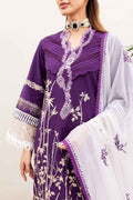 Sable Vogue | Shiree Lawn 24 | Plum Orchid - by - Libasekhas UK - Registered Vendor of : Sable Vogue - 100% Original Designer Dresss