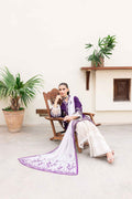 Sable Vogue | Shiree Lawn 24 | Plum Orchid - by - Libasekhas UK - Registered Vendor of : Sable Vogue - 100% Original Designer Dresss