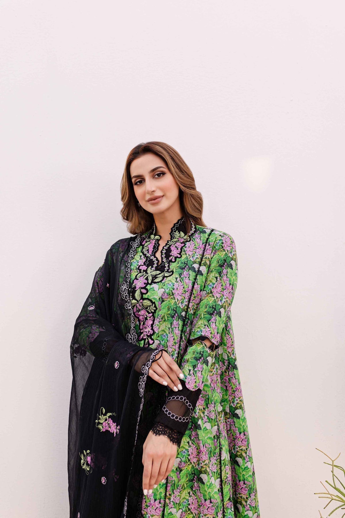 Sable Vogue | Shiree Lawn 24 | Black Iris - by - Libasekhas UK - Registered Vendor of : Sable Vogue - 100% Original Designer Dresss