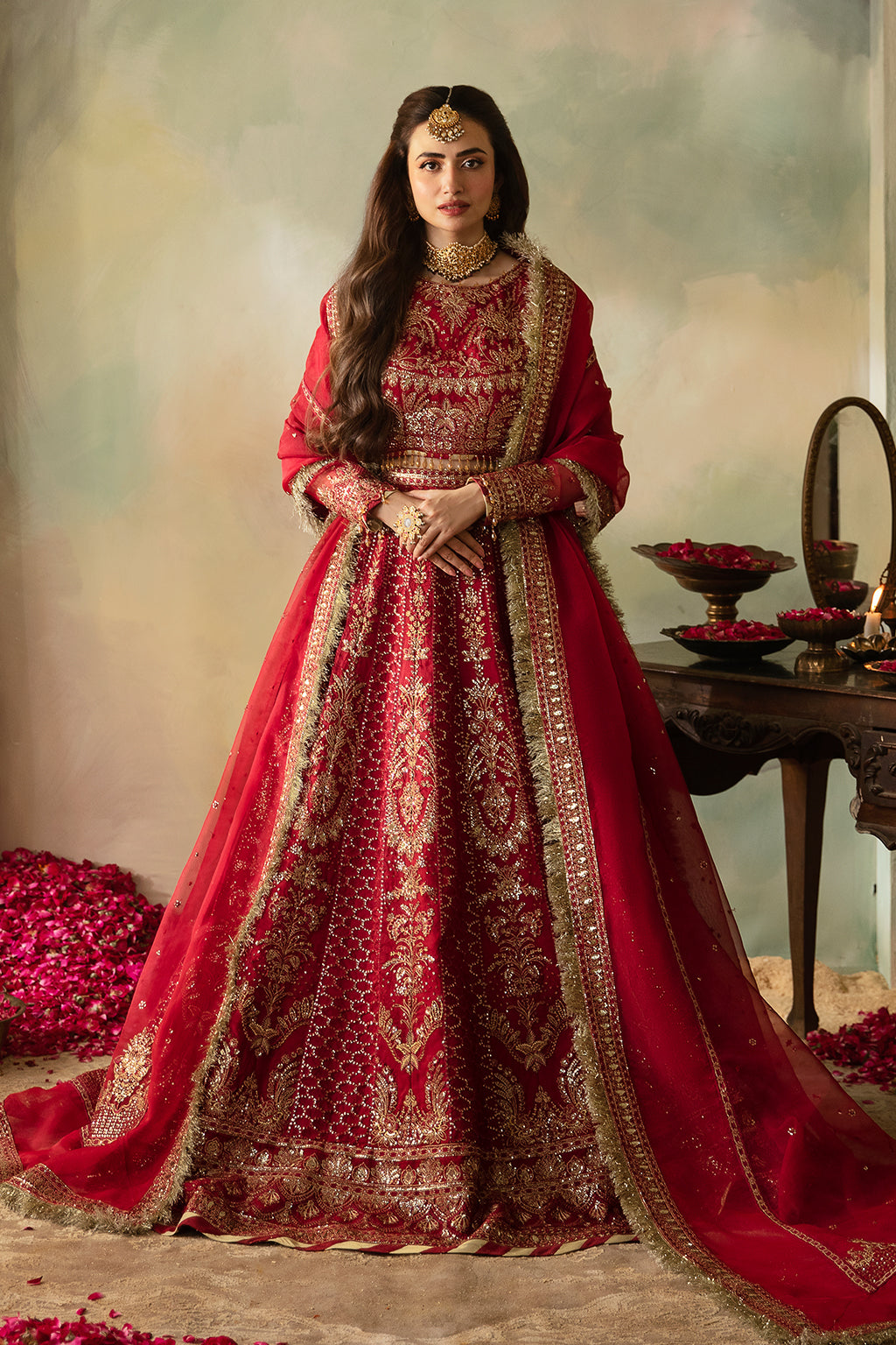 Saad Shaikh | Elana Wedding Formals |  Cerise - by - Libasekhas UK - Registered Vendor of : Saad Shaikh - 100% Original Designer Dresss