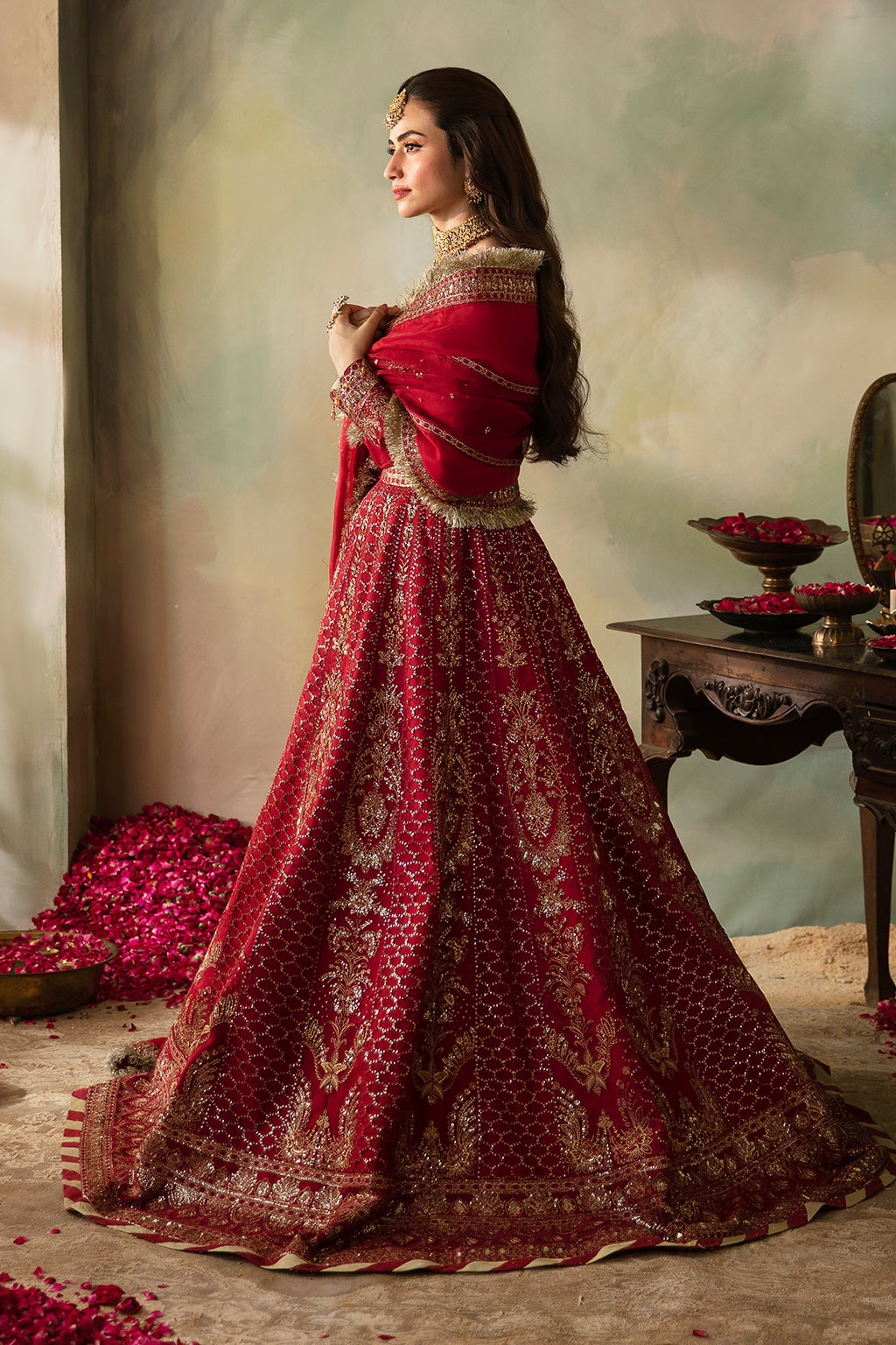 Saad Shaikh | Elana Wedding Formals |  Cerise - by - Libasekhas UK - Registered Vendor of : Saad Shaikh - 100% Original Designer Dresss