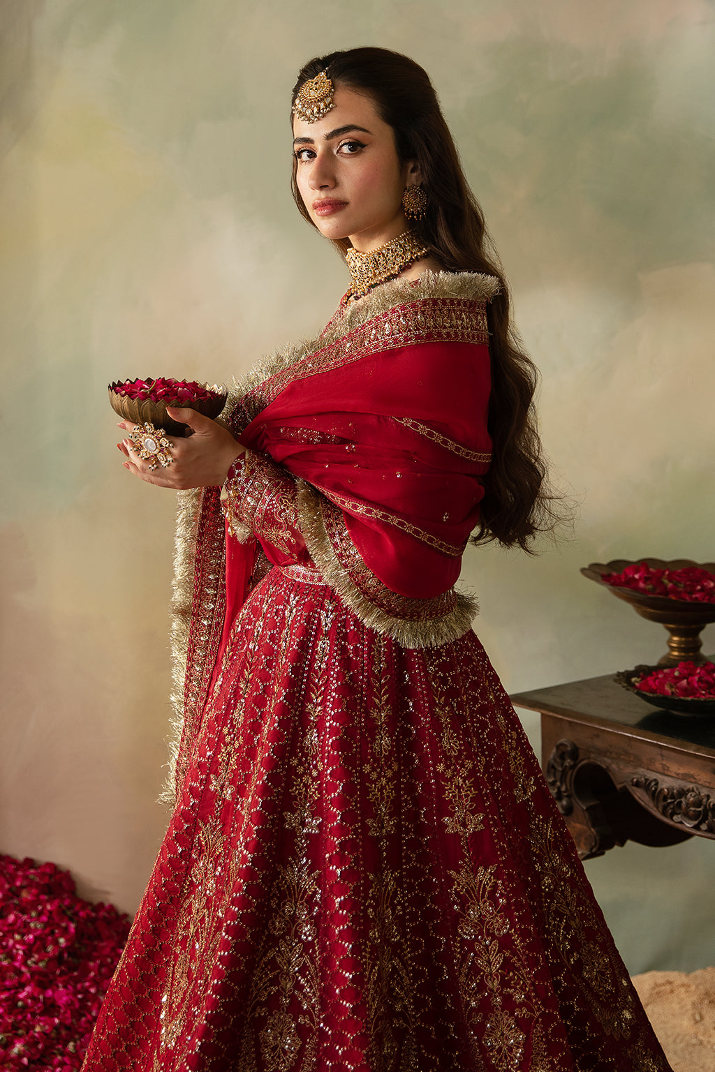 Saad Shaikh | Elana Wedding Formals |  Cerise - by - Libasekhas UK - Registered Vendor of : Saad Shaikh - 100% Original Designer Dresss