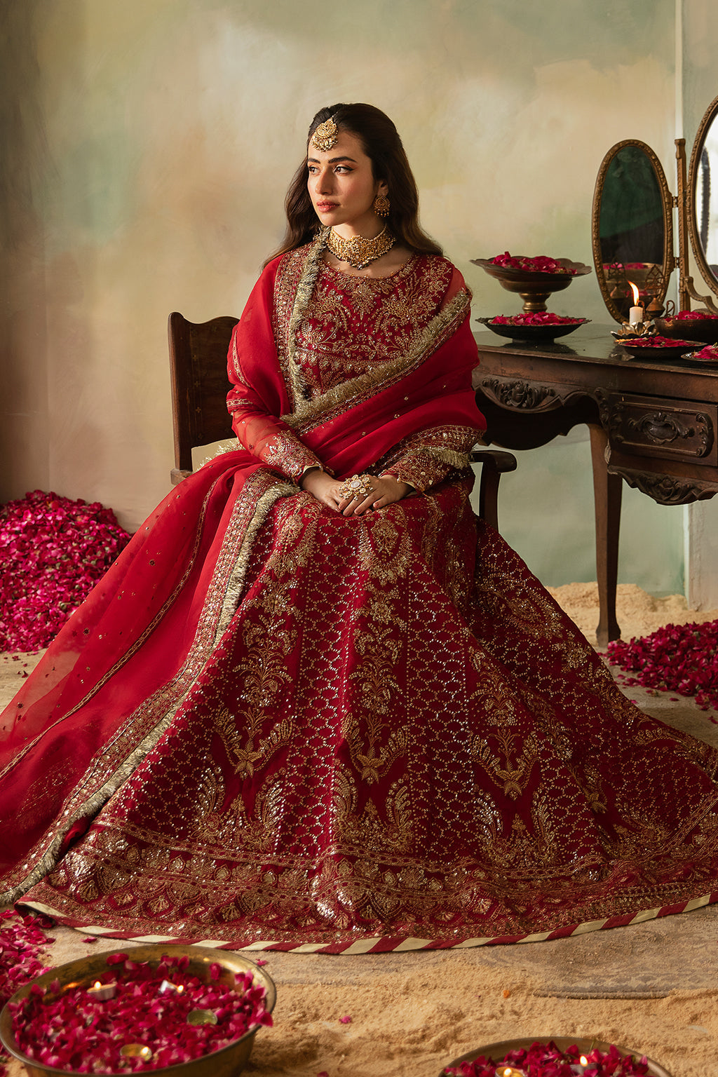 Saad Shaikh | Elana Wedding Formals |  Cerise - by - Libasekhas UK - Registered Vendor of : Saad Shaikh - 100% Original Designer Dresss