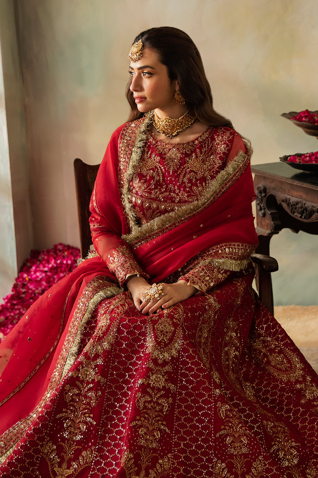 Saad Shaikh | Elana Wedding Formals |  Cerise - by - Libasekhas UK - Registered Vendor of : Saad Shaikh - 100% Original Designer Dresss