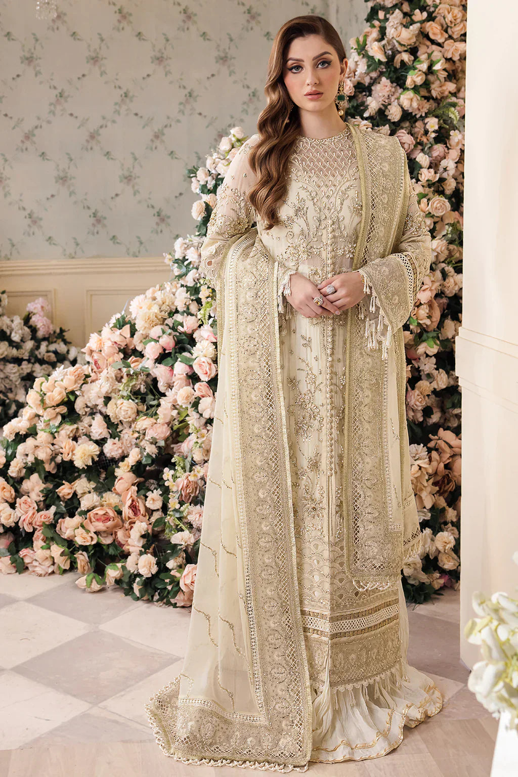 Saad Shaikh | Panache Luxury Chiffon 24 | Noor e Jaan - by - Libasekhas UK - Registered Vendor of : Saad Shaikh - 100% Original Designer Dresss