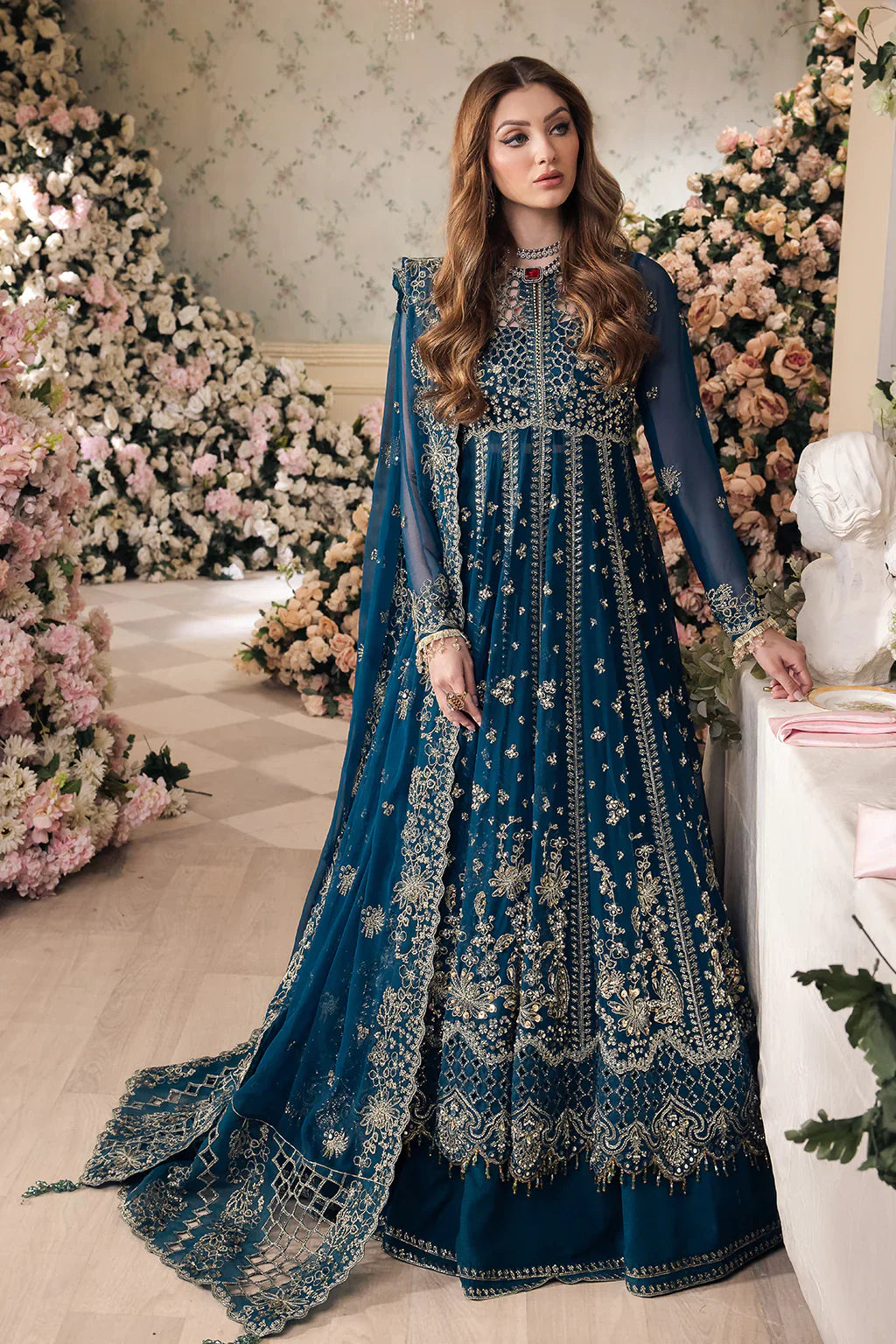 Saad Shaikh | Panache Luxury Chiffon 24 | Yumna - by - Libasekhas UK - Registered Vendor of : Saad Shaikh - 100% Original Designer Dresss