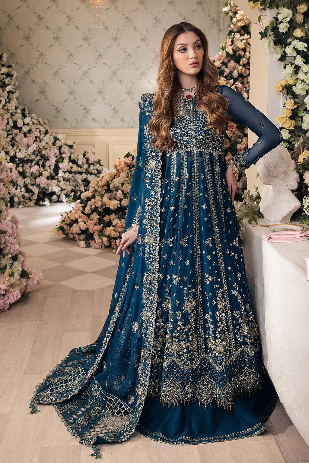 Saad Shaikh | Panache Luxury Chiffon 24 | Yumna - by - Libasekhas UK - Registered Vendor of : Saad Shaikh - 100% Original Designer Dresss