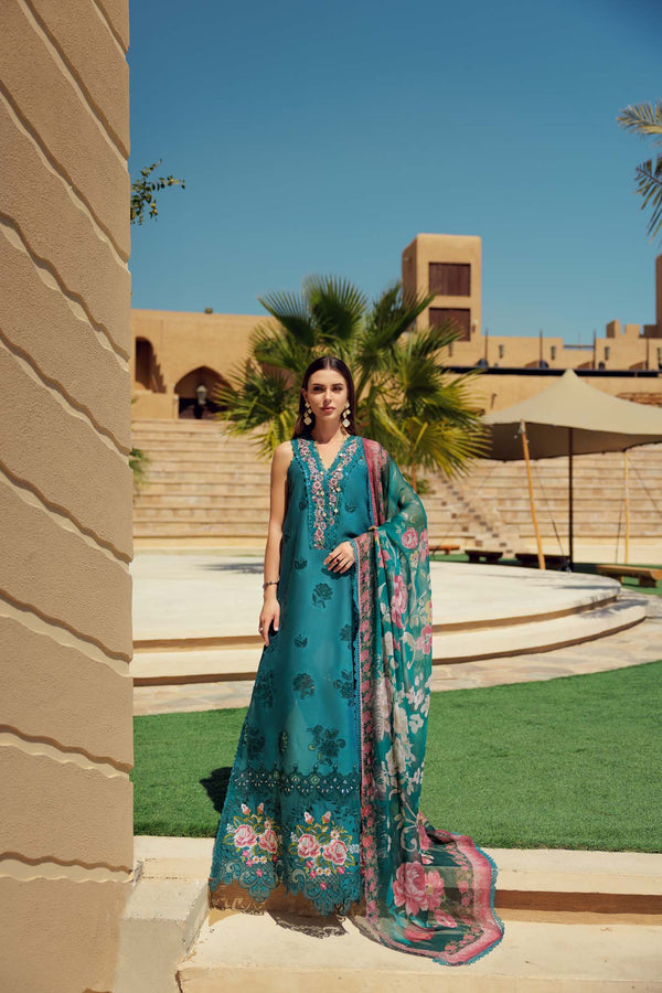 Noor by Saadia Asad | Eid Laserkari Lawn 24 | D4 - by - Libasekhas UK - Registered Vendor of : Noor by Saadia Asad - 100% Original Designer Dresss