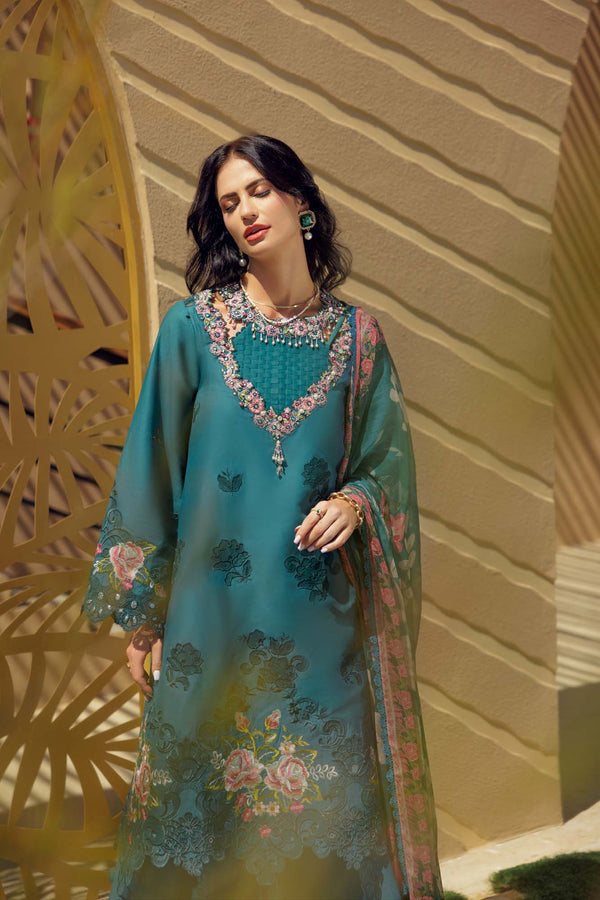 Noor by Saadia Asad | Eid Laserkari Lawn 24 | D4 - by - Libasekhas UK - Registered Vendor of : Noor by Saadia Asad - 100% Original Designer Dresss