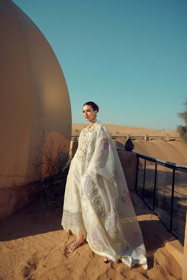 Noor by Saadia Asad | Eid Laserkari Lawn 24 | D2 - by - Libasekhas UK - Registered Vendor of : Noor by Saadia Asad - 100% Original Designer Dresss