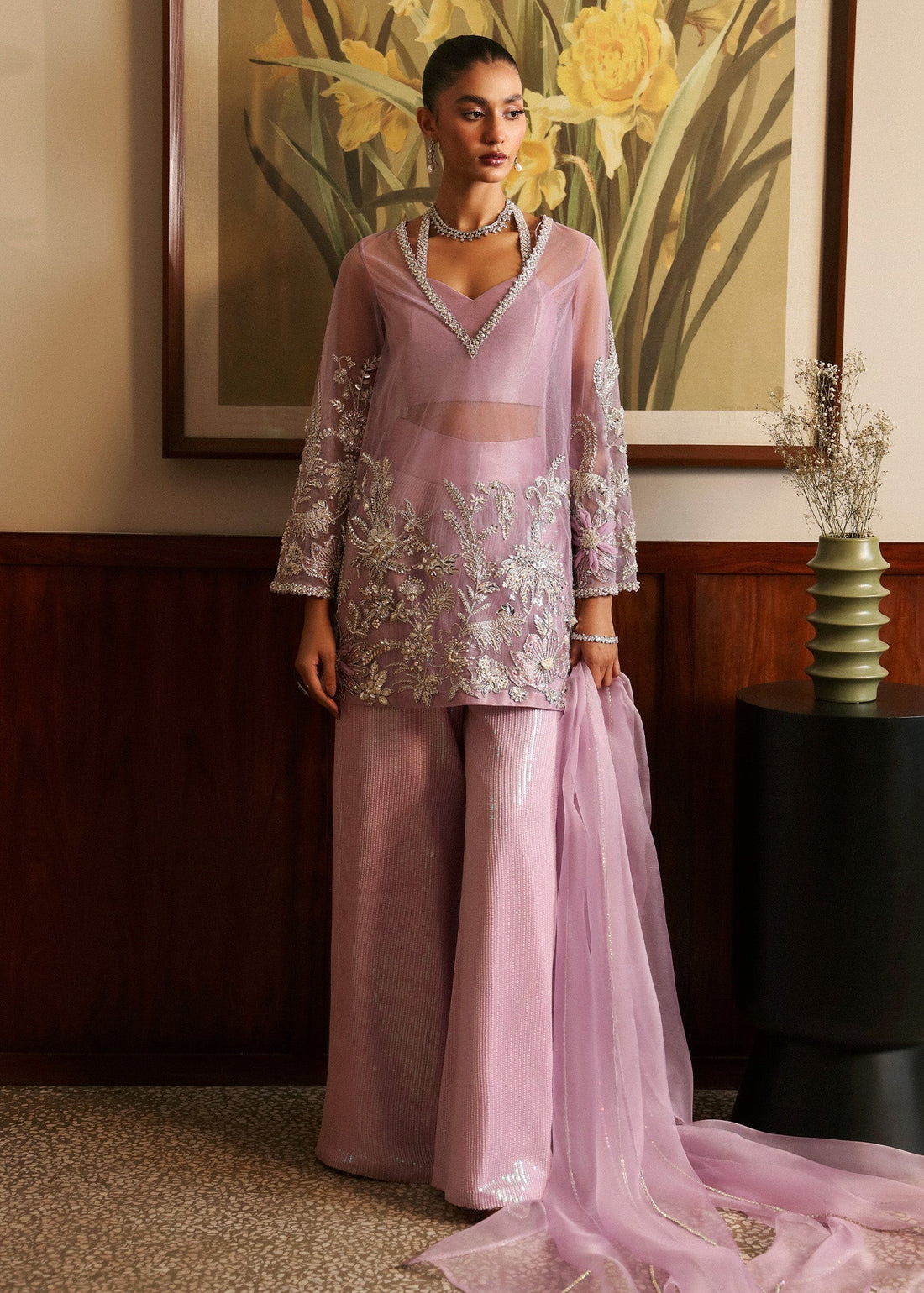 Sadaf Fawad Khan | Late Checkout at the Fred | Purple Charm - by - Libasekhas UK - Registered Vendor of : Sadaf Fawad Khan - 100% Original Designer Dresss
