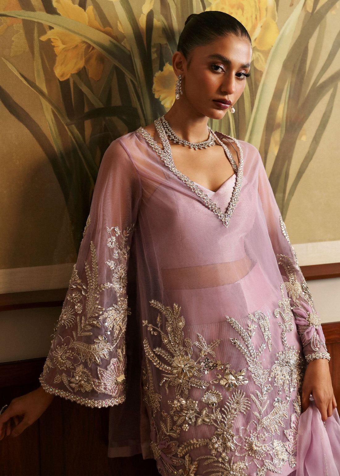 Sadaf Fawad Khan | Late Checkout at the Fred | Purple Charm - by - Libasekhas UK - Registered Vendor of : Sadaf Fawad Khan - 100% Original Designer Dresss